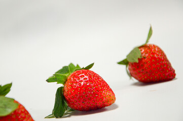 Fresh strawberry isolated on white background 