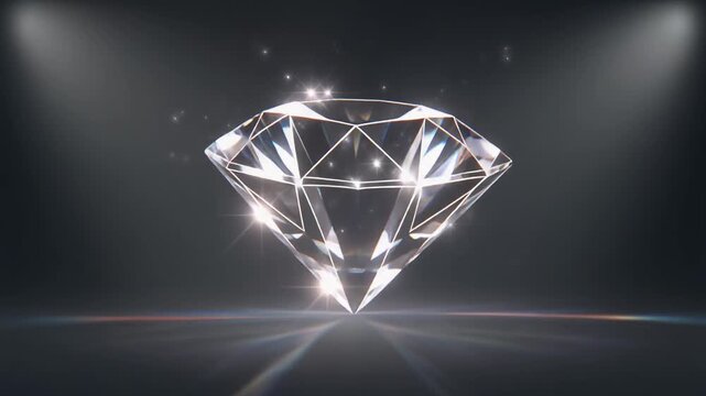 Diamond Shimmers A Crystal Jewel in the Spotlight, Elegance and Brilliance