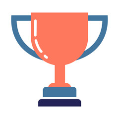 A simple trophy icon symbolizing achievement, victory, reward, and success, often used to represent awards in sports, academics, business, or personal milestones.
