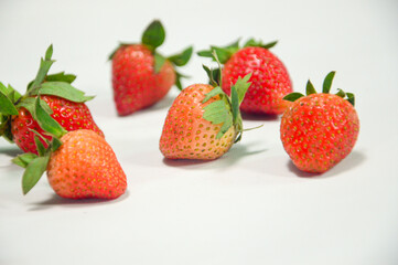 Fresh strawberry isolated on white background 