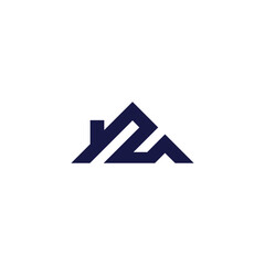 Modern Roof Symbol . Minimal Line Logo for Real Estate Business