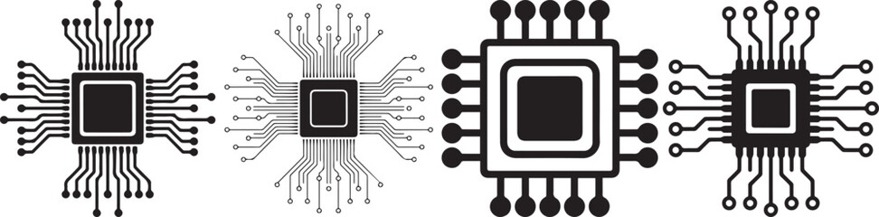 Explore microchip technology vector design for modern electronics and engineering use