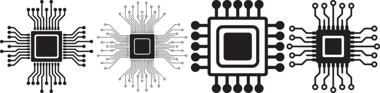 Explore microchip technology vector design for modern electronics and engineering use