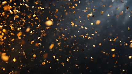 Powerful New Year Celebration Background with Dynamic Confetti and Sparkling Elements in Motion