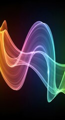 Fototapeta premium Abstract Iridescent Glowing Wave