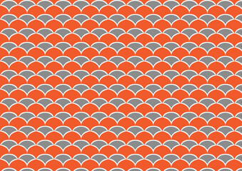 Japanese Seigaiha Wave Pattern, Traditional Geometric Decorative Background