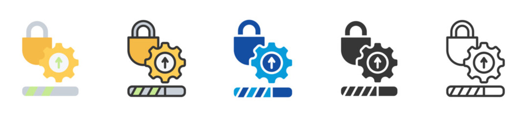 Fototapeta premium update icon set multi style various collection