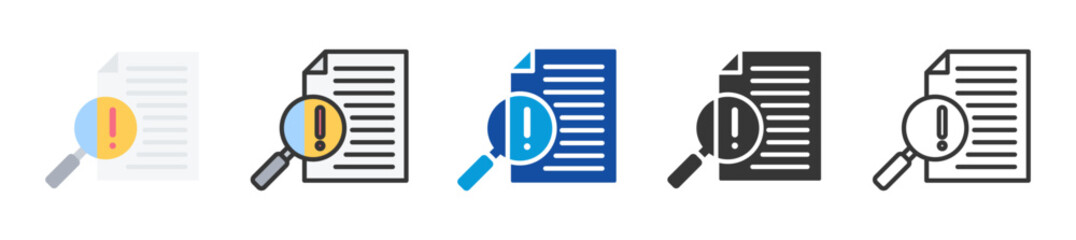 detection icon set multi style various collection