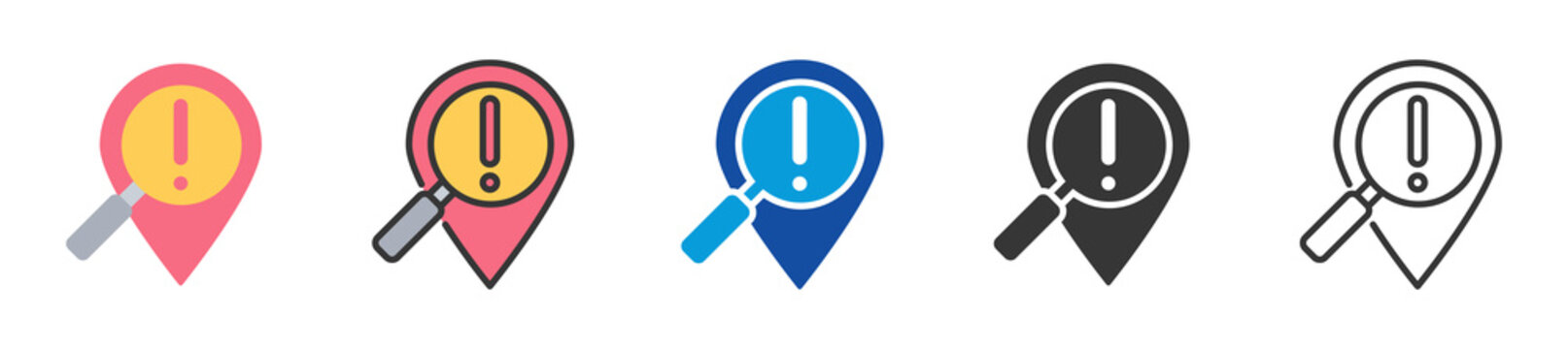 incident icon set multi style various collection