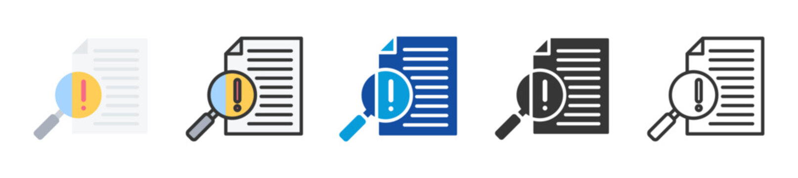 detection icon set multi style various collection