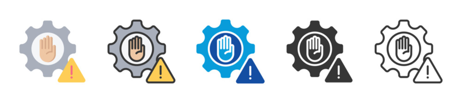 intrusion prevention system icon set multi style various collection