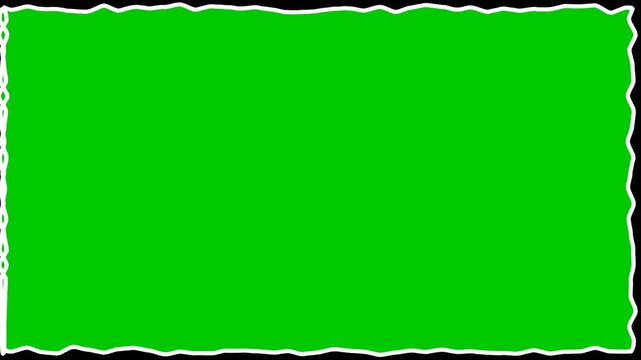 paper slide with green screen.4k animation of flipping torn paper slide with green screen on black background