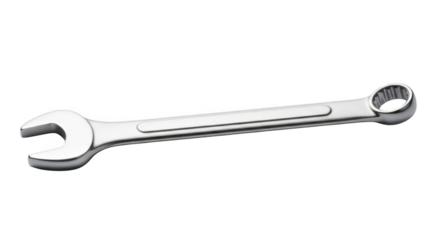 Combination Wrench Hand Tool Isolated on White Background.