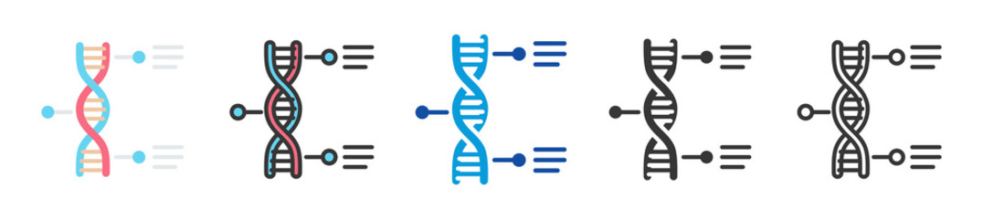 genome icon set multi style various collection