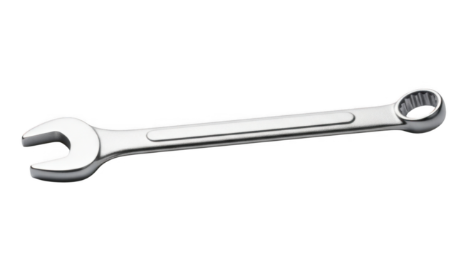 Combination Wrench Hand Tool Isolated on White Background. - Powered by Adobe