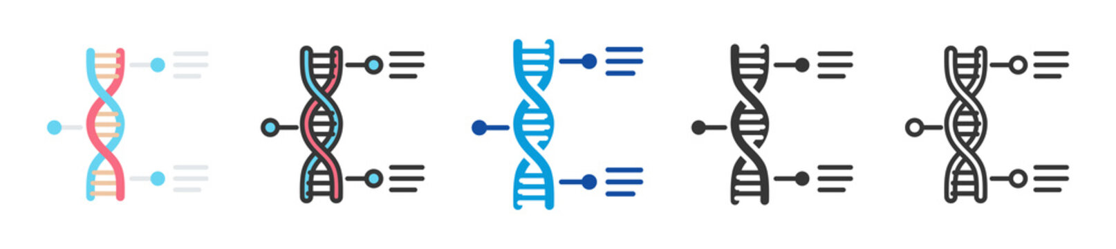 genome icon set multi style various collection
