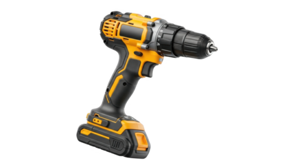Cordless Drill on White Background.