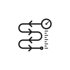 Flow meter icon symbolizing fluid rate measurement, volumetric calculation, and process throughput monitoring, representing specialized instrumentation, modern automation, and critical fluid control.