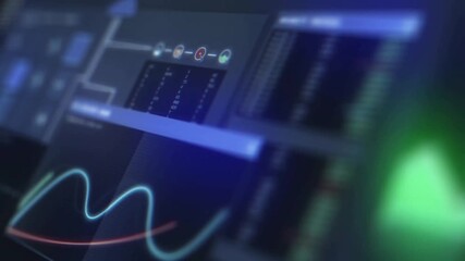 Digital data analysis with graphs and charts. - Powered by Adobe