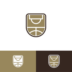 A sophisticated logo with smooth lines that unite a crown and basketball, reflecting prestige and competitive spirit.
