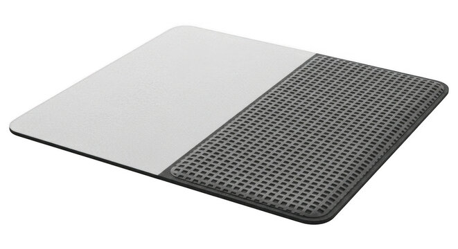 Dual Surface Computer Mouse Pad on White Background.