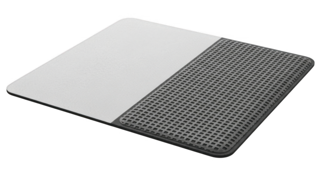 Dual Surface Computer Mouse Pad on White Background.