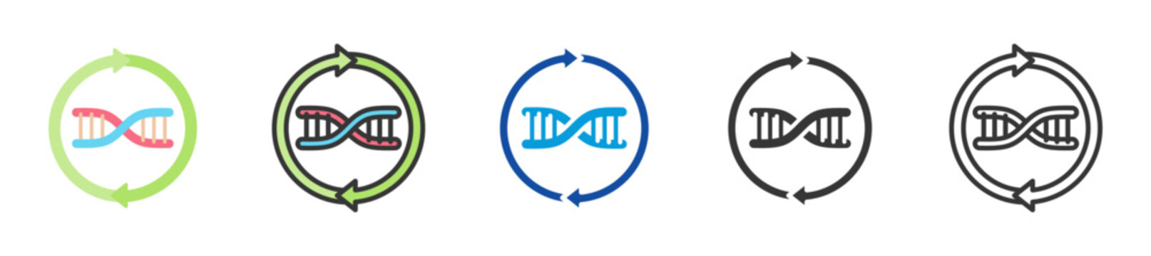 plasmid icon set multi style various collection