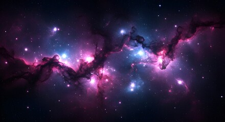 Cosmic Nebula Swirls A Breathtaking View of Deep Space and Celestial Wonders