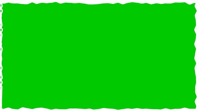 paper silide.4k animation of flipping torn paper slide with green screen on white background