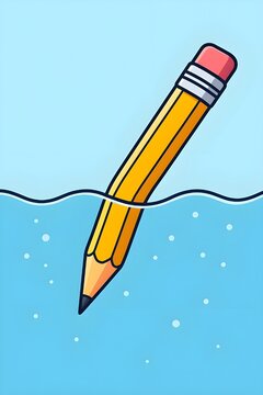 Bending of pencil in water due to refrection 