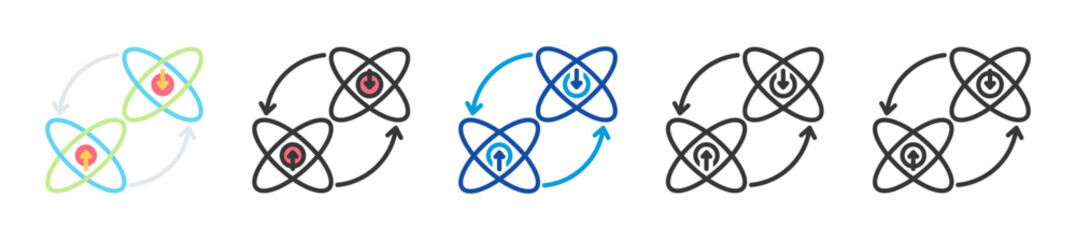 entanglement icon set multi style various collection