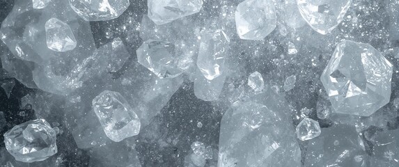 Crystal beam icy gray design background