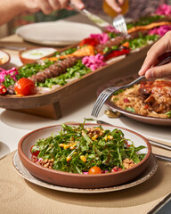 food in the restaurant