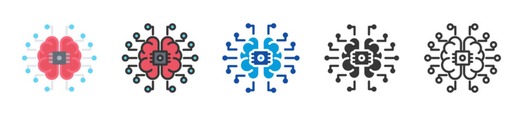 ai icon set multi style various collection