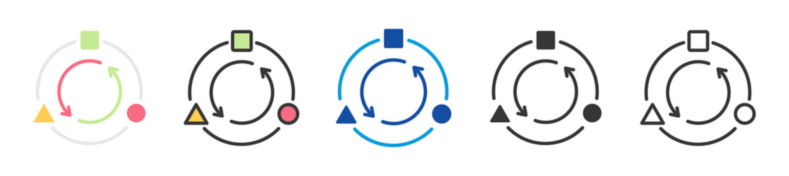 adaptation icon set multi style various collection