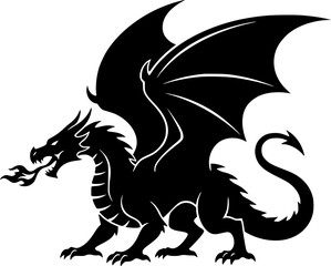 vector illustration of a dragon