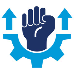 Revolution Flat Blue Icon