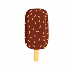 chocolate ice cream with topping