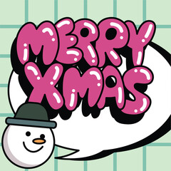 Christmas celebration. Merry Christmas square vector design template. Greeting cards, posters, and social media template.