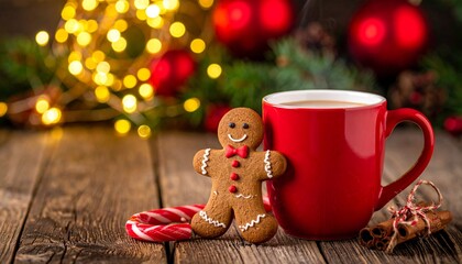 christmas cookies and cup of coffee