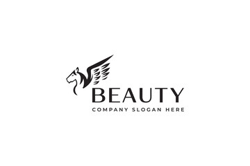 Creative Horse Elegant Logo Symbol Design Illustration Vector for Company