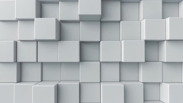 Seamless Loop: Slow Undulating White Parametric 3D Wall Surface Pattern