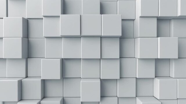 Seamless Loop: Slow Undulating White Parametric 3D Wall Surface Pattern