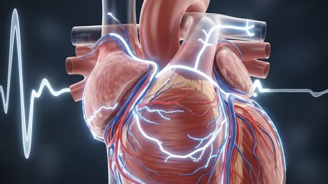 Detailed Animation of the Human Hearts Electrical Conduction System.