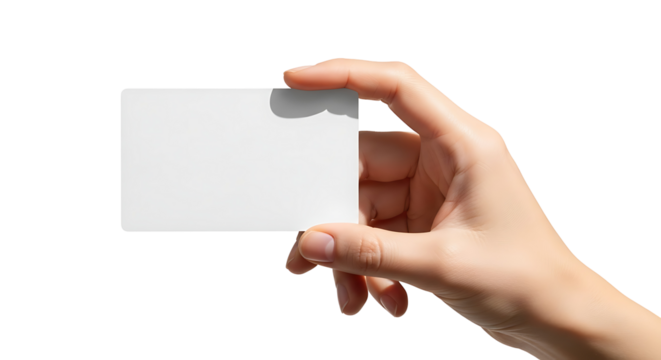 Blank Business Card Mockup Held In Hand Presentation Advertisement Template