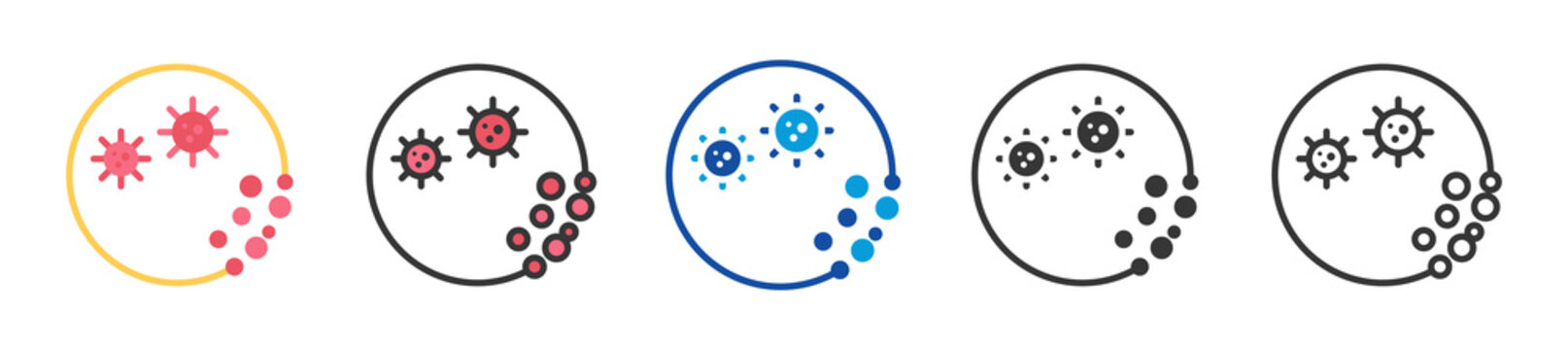 triglycerides icon set multi style various collection