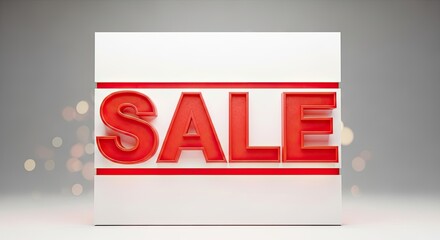 A red and white sign with the word 'SALE' on it.