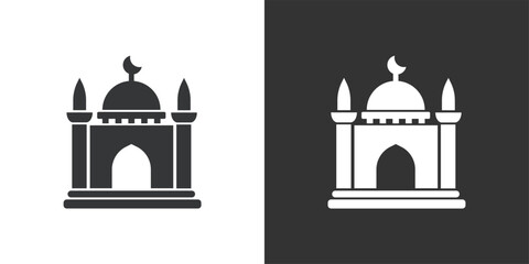 Mosque icon. Solid glyph series icon