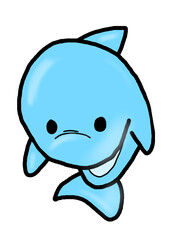 cute blue dolphin