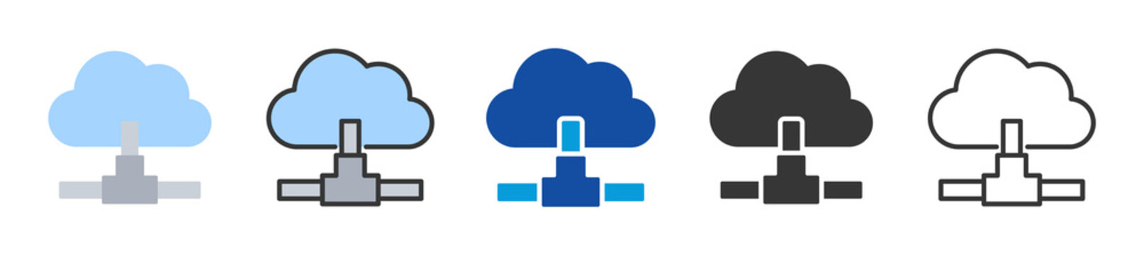 subnet icon set multi style various collection